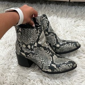 Sam Edelman snakeskin booties
